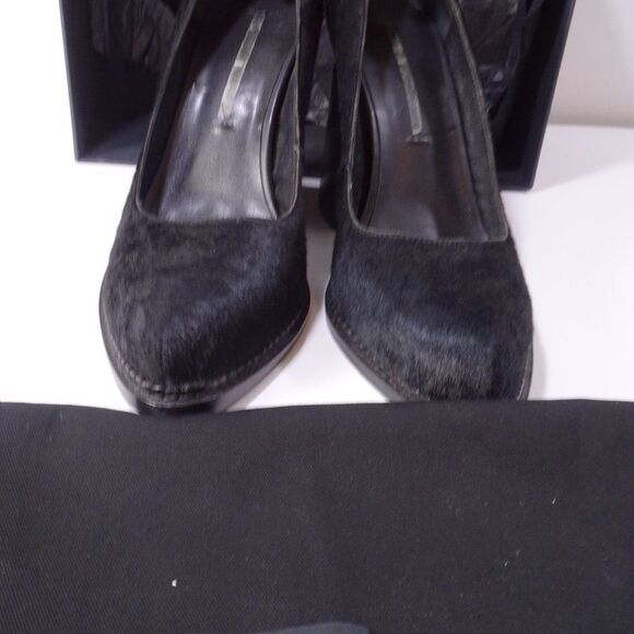 THEYSKENS' THEORY   Black Pony Fur Chunky Pumps  Size 38 NWt 798 - Picture 4 of 11